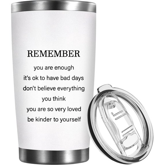 Inspirational Choice for Women Spiritual Choice for Friends Girls 20 OZ Stainless Steel Coffee Tumbler Encouragement Motivational Cheer Me Up Positive Birthday Choice for Mom Mothers Day