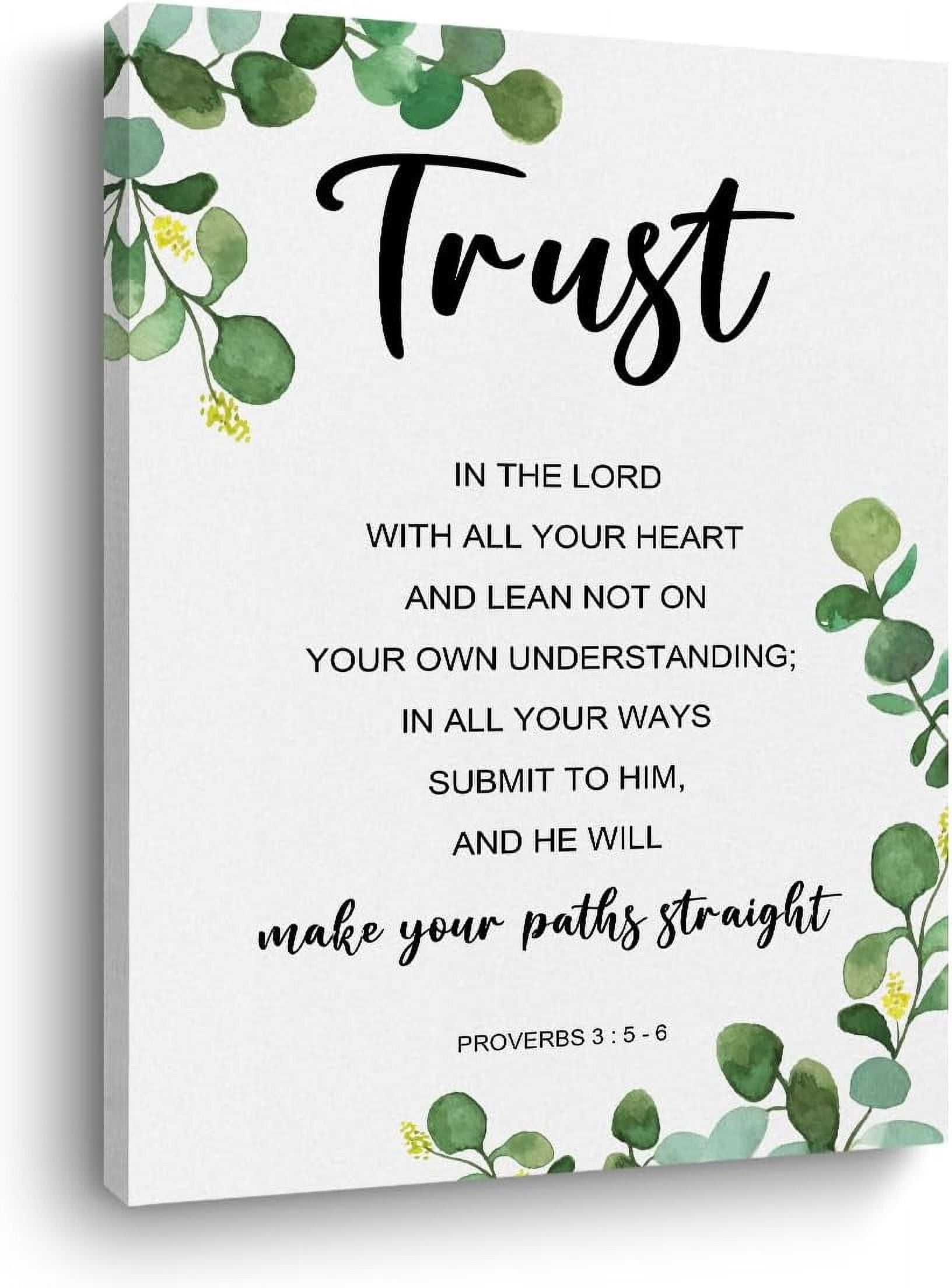 Inspirational Christian Bible Verse Wall Art Religious Gifts Canvas ...