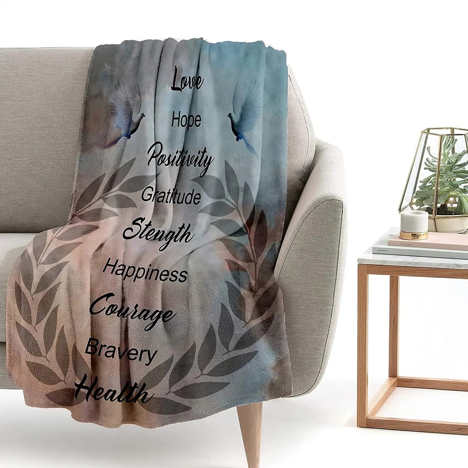 Inspirational Christian Blanket Healing Prayers Thoughts Religious