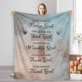 thumbnail image 1 of Inspirational Christian Blanket Healing Prayers Thoughts Religious Fleece Soft Inspiration Throw 50X60 Inches Perfect Caring Gifts Women & Men, 1 of 6