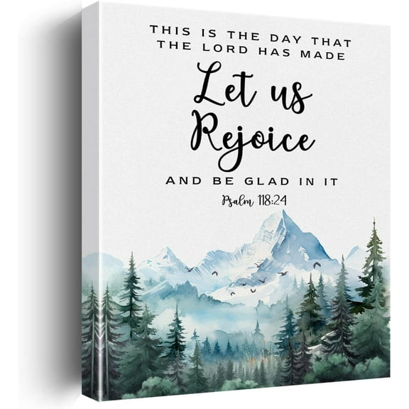 Inspirational Christian Canvas Wall Art Farmhouse Decor Positive Scripture Canvas Prints Religious Wall Decor Bible Verse Framed Artwork Pictures Paintings for Boys Room Playroom Decoration