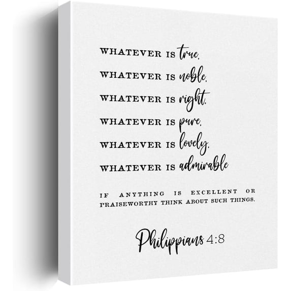 Inspirational Christian Canvas Wall Art Farmhouse Decor Positive Scripture Canvas Prints Religious Wall Decor Bible Verse Framed Artwork Pictures Paintings for Guest Room Playroom Decoration
