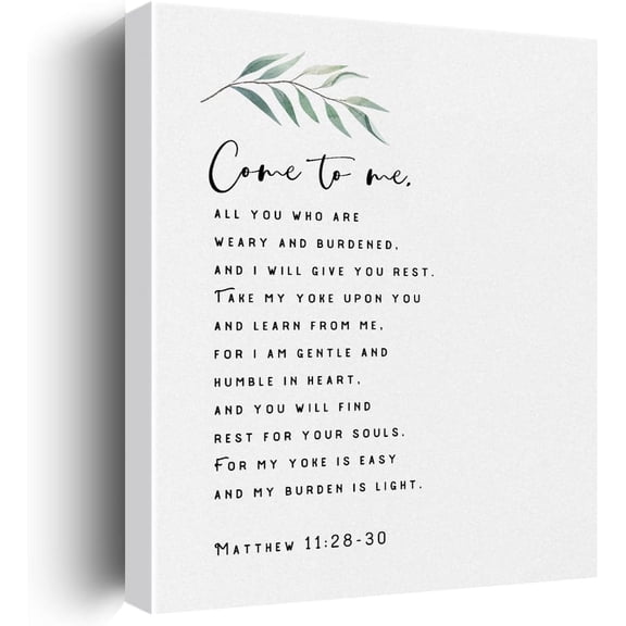 Inspirational Christian Canvas Wall Art Farmhouse Decor Positive Scripture Canvas Prints Religious Wall Decor Bible Verse Framed Artwork Pictures Paintings for Guest Room Coffee Station Decoration