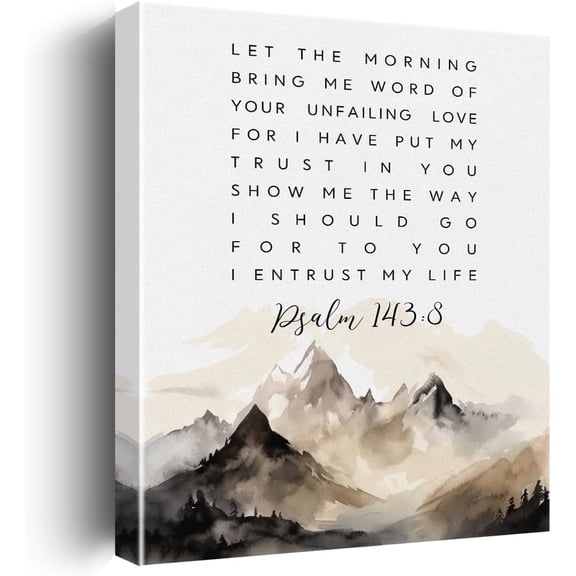 Inspirational Christian Canvas Wall Art Farmhouse Decor Positive Scripture Canvas Prints Religious Wall Decor Bible Verse Framed Artwork Pictures Paintings for Bathroom Girls Room Decoration