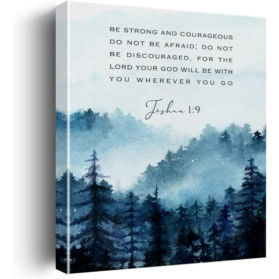 Inspirational Christian Canvas Wall Art Farmhouse Decor Positive Scripture Canvas Prints Religious Wall Decor Bible Verse Framed Artwork Pictures Paintings for Living Room Kitchen Toilet Decor