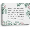 thumbnail image 1 of Inspirational Christian Decor Watercolor Eucalyptus Leaves Canvas Wall Art Bible Verse Scripture Pictures Wall Decor Poster for Home Office Living Room Paintings Prints for family and friends, 1 of 6