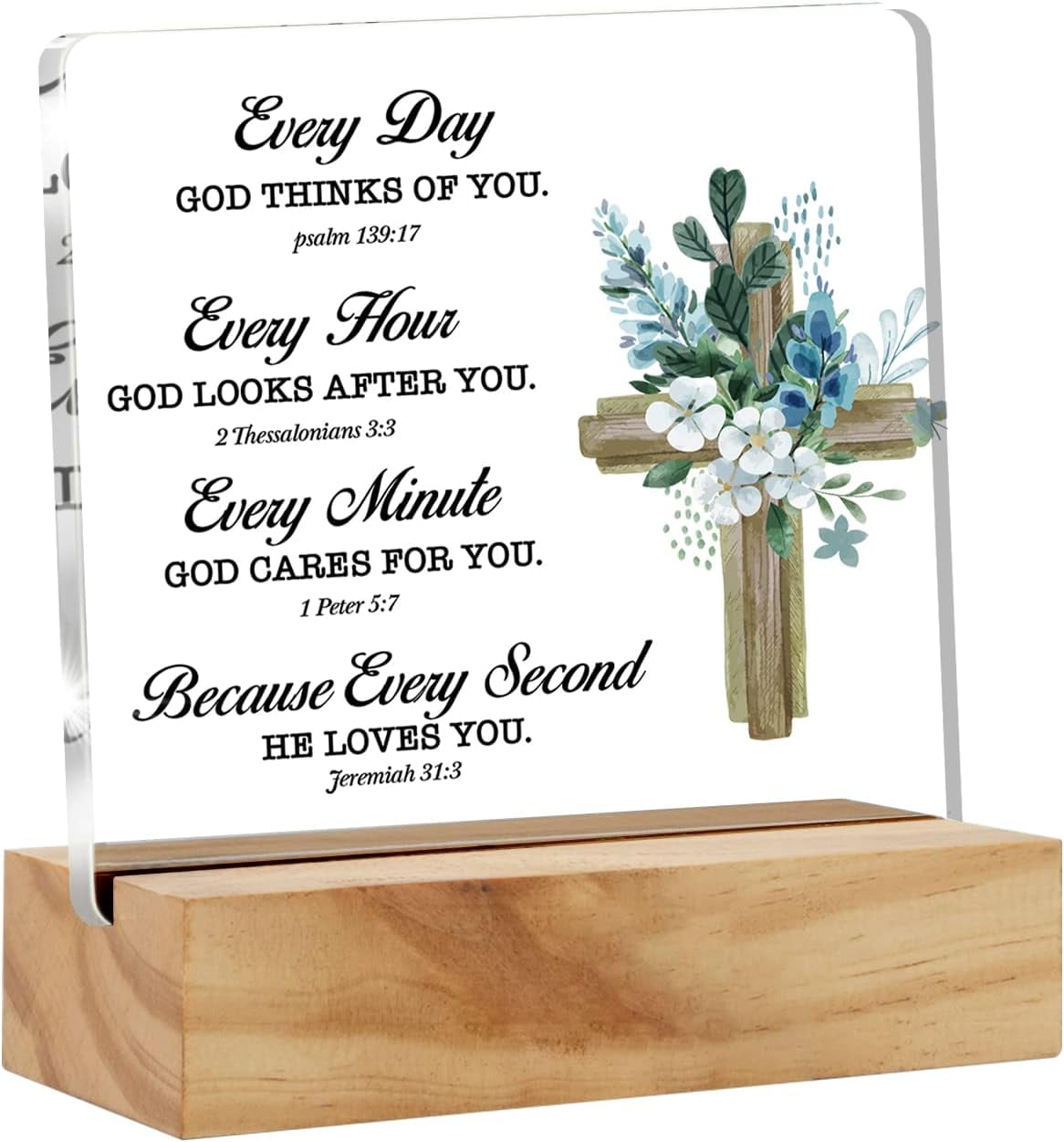 Inspirational Christian Gifts Bible Verse Desk Decor Scripture Acrylic ...
