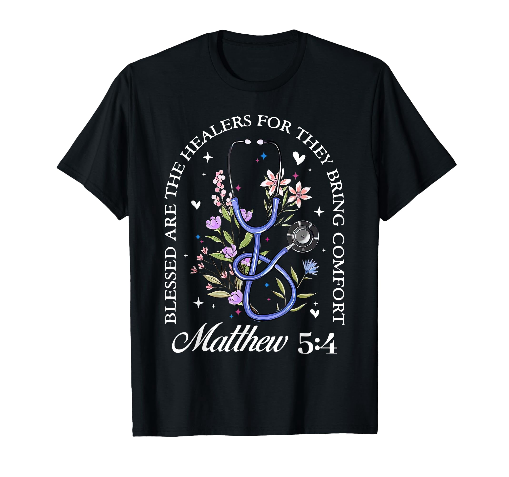 Inspirational Christian Matthew 5-4 Bible Verse Nurse Stethoscope ...