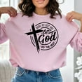 thumbnail image 1 of Inspirational Christian Sweatshirt - Doing My Best and Letting God Do The Rest - Motivational Religious (M, LightPink), 1 of 7