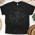 thumbnail image 1 of Inspirational Christian Tee with Cross and Luke 24:23 Print, Black, Size 2XL, 1 of 6