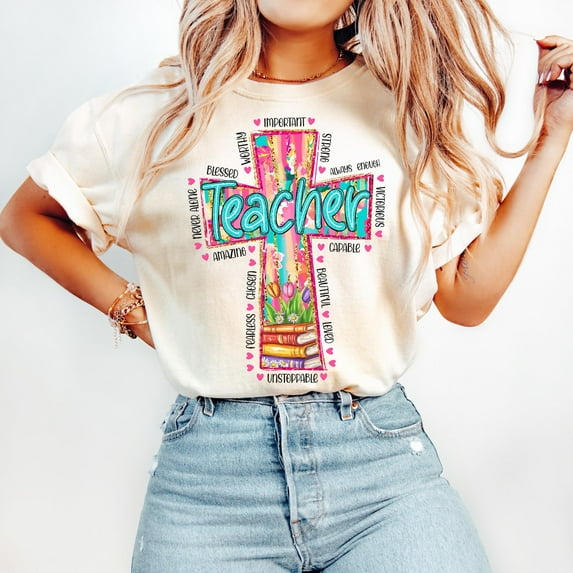 Inspirational Christian teacher shirt bible verse tshirt for women and men