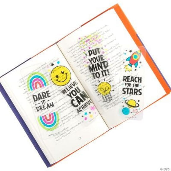 Inspirational Clear Reader Bookmarks, Birthday, Stationery, 48 Pieces