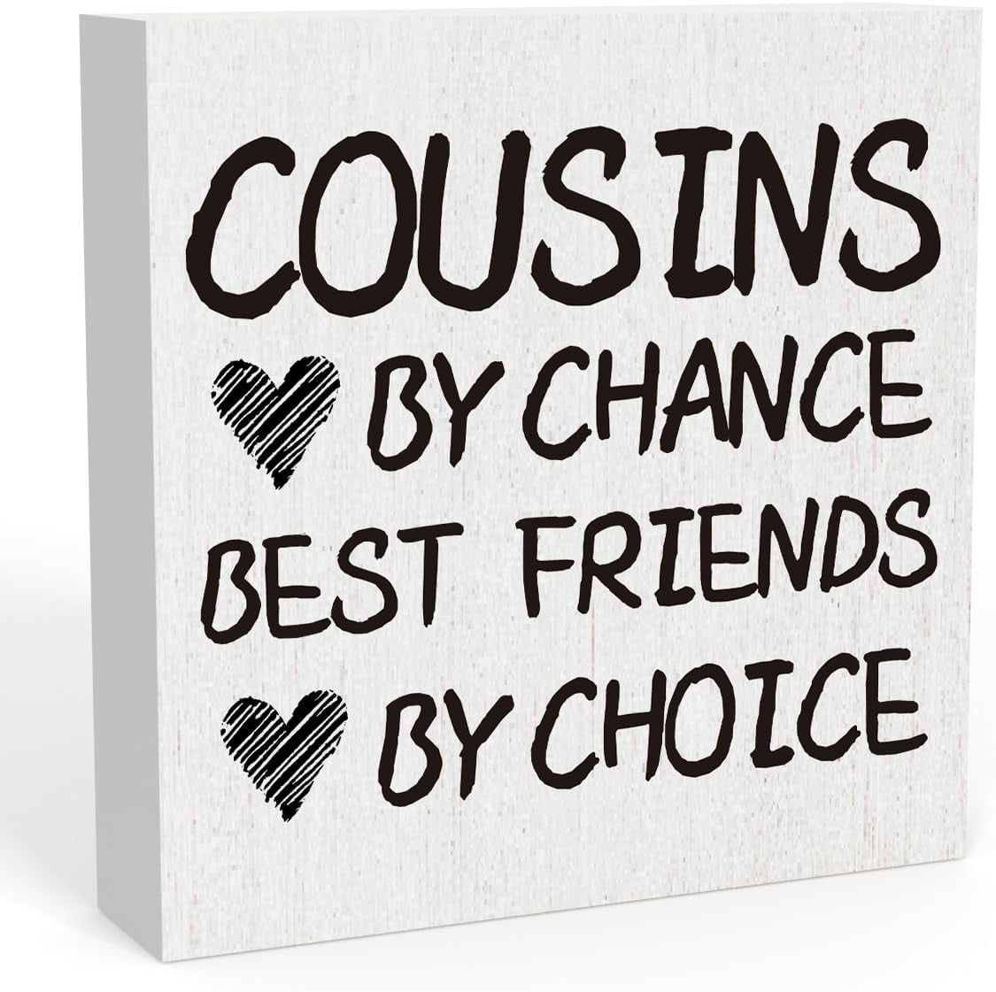 Inspired Silver 'Cousins By Chance, Friends By Choice' Bracelet - Silver Plated With Cubic Zirconia, 7.5 Inch