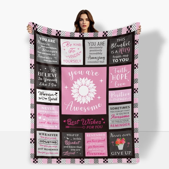 Inspirational Cozy Fleece Blanket For Friends And Couples Encouraging Dreams And Perseverance Soft Warm Comfortable Ideal For Sofa Bed Travel Camping For Family Friends Shipped From USA