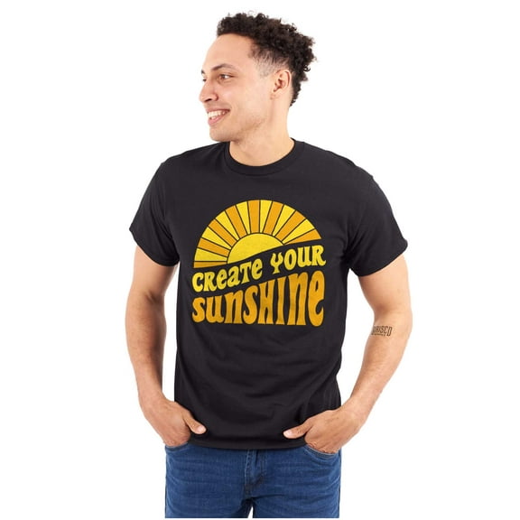 Inspirational Create Your Sunshine Men's Graphic T Shirt Tees Brisco Brands S