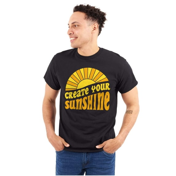 Inspirational Create Your Sunshine Men's Graphic T Shirt Tees Brisco Brands S