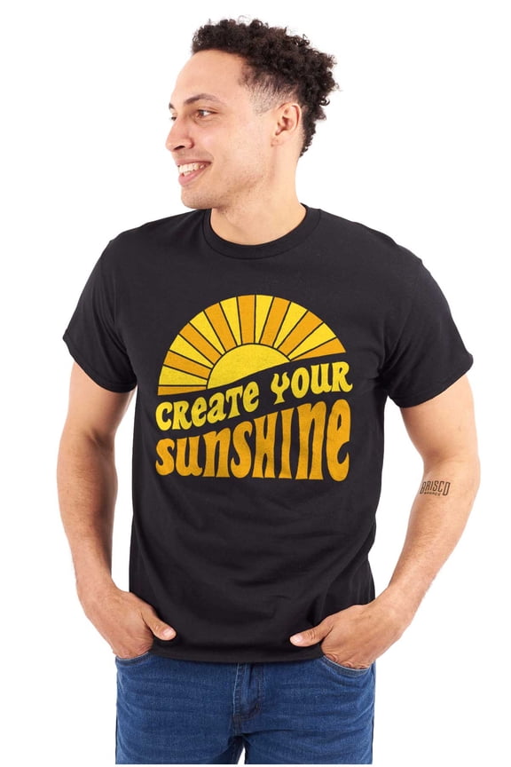 Inspirational Create Your Sunshine Men's Graphic T Shirt Tees Brisco Brands S