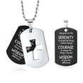 thumbnail image 1 of Inspirational Cross Dog Tag Necklace for Men -Meaningful Bible Verse Jewelry, Thoughtful Religious Gift, 1 of 6