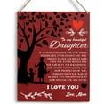 thumbnail image 1 of Inspirational Daughter Gift from Mom To My Beautiful Daughter Wooden Hanging Sign Sunflower Art Home Bedroom Girls Room Decor Daughter Gifts Christmas Birthday Gifts for Daughter 8x10 Inch, 1 of 3