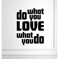 Inspirational Decals Quote Do What You Love Wall Art Stickers for Décor 23x17-Inch Black
