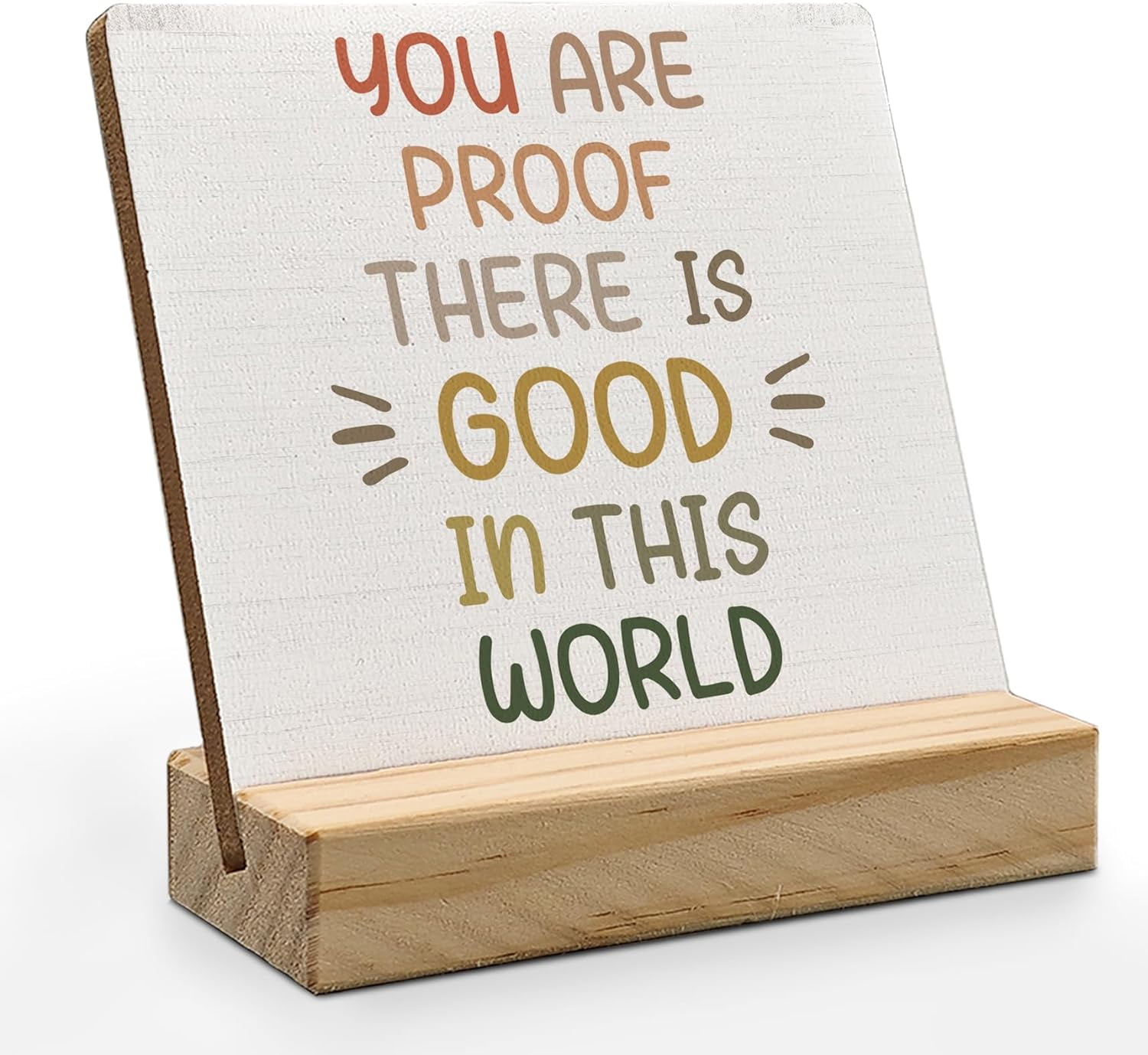 Inspirational Desk Decor, Motivational Quotes Wood Plaque, You are
