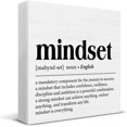 thumbnail image 1 of Inspirational Desk Signs Rustic Mindset Definition Wood Sign Decorations Home Office Desk Shelf Table Desktop Decor 5x5 Inch, 1 of 5
