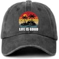 thumbnail image 1 of Inspirational Distressed Washed Black Baseball Caps Vintage Printed Baseball Hats, 1 of 6