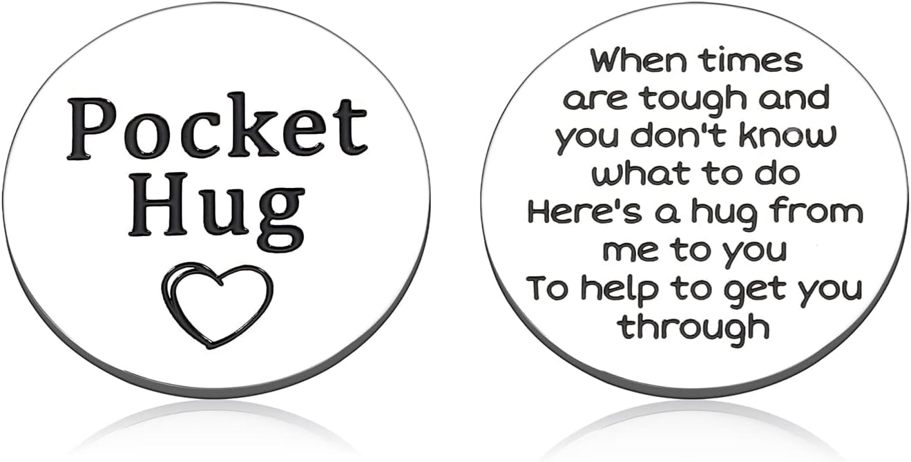 Inspirational Easter Basket Gifts for Toddler Teen Girls Boys Long Distance Friendship Keepsakes Pocket Hugs Gifts for Friends Sons Daughters Easter Basket Gifts for College Students