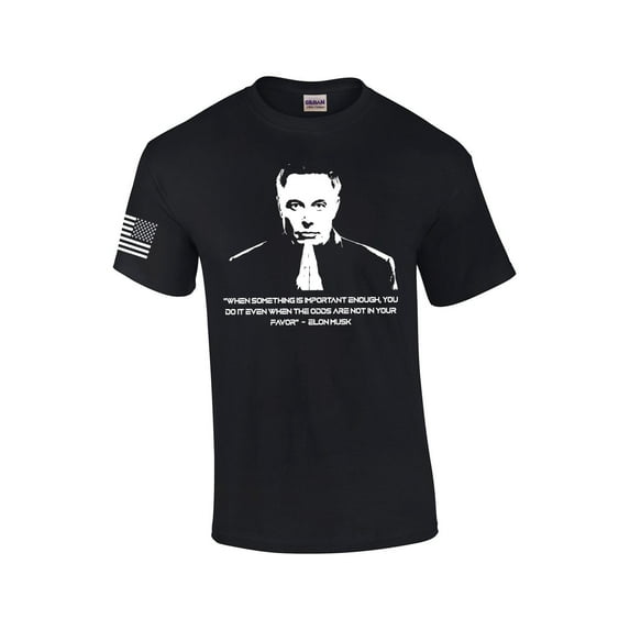 Inspirational Elon Quote Musk Motivational Men's Short Sleeve T-shirt Graphic Tee-Black-xxl