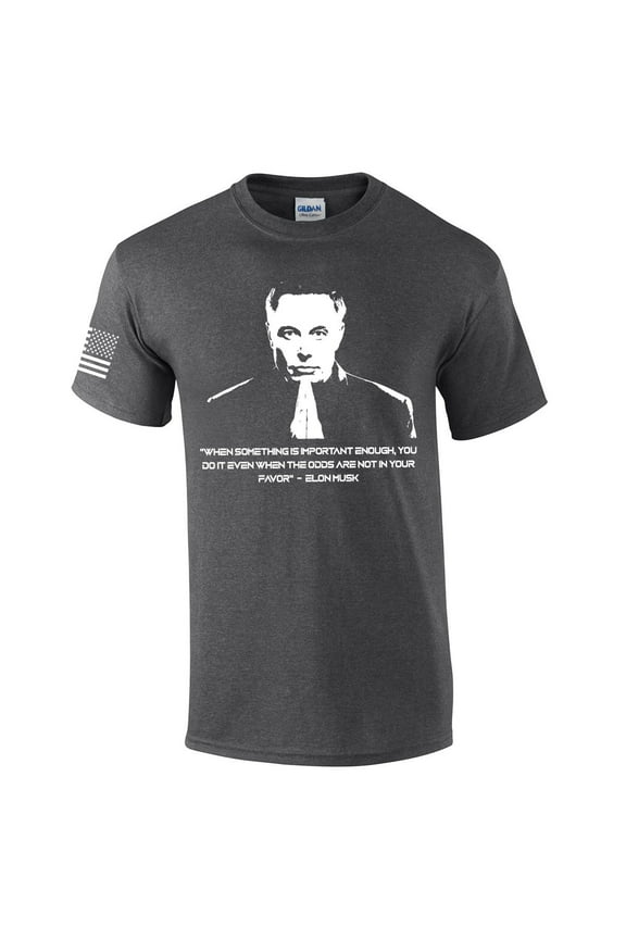 Inspirational Elon Quote Musk Motivational Men's Short Sleeve T-shirt Graphic Tee-Heather Grey-xl