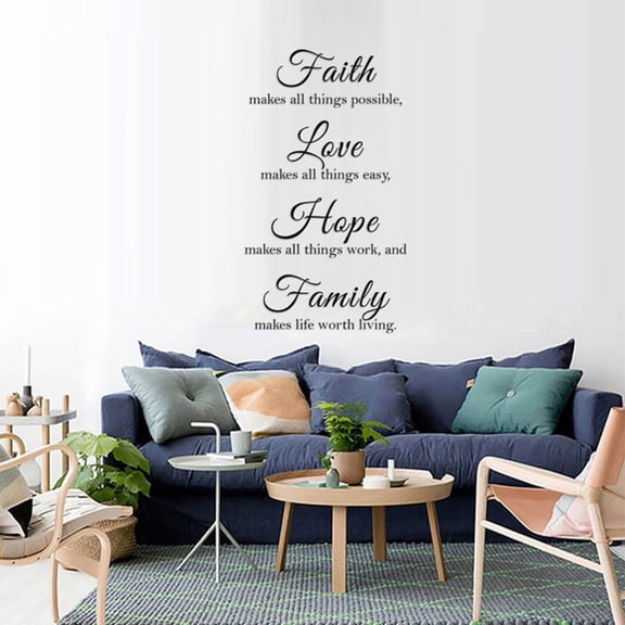 Inspirational English Word Wall Sticker for Home Living Room, Self Adhesive Vinyl Decal for Office Classroom, Motivational Home Decor Gift for Wall and Door