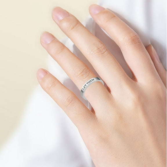 Inspirational Engraved Ring Motivational for Women Men Positive Message Jewelry Unique Present