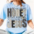 thumbnail image 1 of Inspirational Faith Message T-Shirt with Leopard Cross Checkerboard Text for Expressive Style, 1 of 5