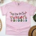 thumbnail image 1 of Inspirational Faith Quote God Says You Are Graphic Tee for Women, Light Pink, Size 2XL, 1 of 6