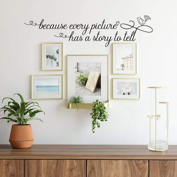 Inspirational Family Wall Decal - "Every Picture Tells a Story"