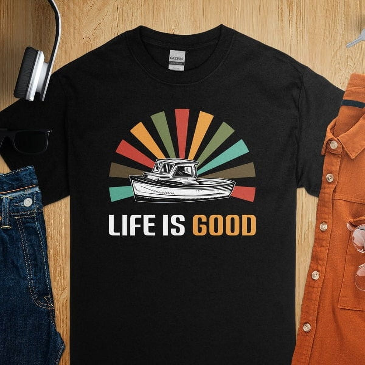 Inspirational GOOD Slogan Unisex TShirt, Colorful Positive Vibes Tee