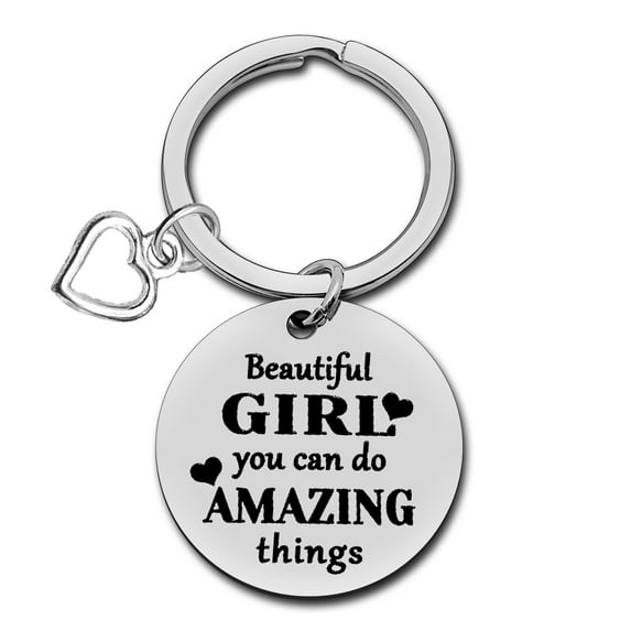 Inspirational Gift for Girl Women Motivational Keychain Birthday Gift for Beautiful Girl Encouragement Gift for Teens Christmas Graduation Gift for Her Inspirational Jewelry