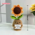 thumbnail image 1 of Inspirational Gift Handmade Crochet Sunflower - Rose - Forget-me-not - Thank You For Helping Me Grow - Appreciation Positive, Mothers Day, Birthday Gift for Women, Friend Sister Coworker, 1 of 6