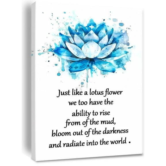 Inspirational Gift Just Like a Lotus We Too Have the Ability to Rise Spiritual Lotus Flower Canvas Decor Wall Art Home Decoration