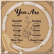 Inspirational Gifts Bracelets for Women Healing Natural Crystal Stone Bracelets - Get Well Soon Gifts for Women Sister Friend Bestie - You Are Bracelet