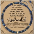 thumbnail image 1 of Inspirational Gifts Bracelets for Women Healing Natural Lapis Lazuli Stone Bracelets - Get Well Soon Gifts for Women Sister Friend Bestie - Appreciated Bracelet, 1 of 7
