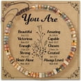thumbnail image 1 of Inspirational Gifts Bracelets for Women Healing Natural Stone Bracelets - Get Well Soon Gifts for Women Best Friends Sister Girls - Life is Tough But So are You Bracelet, 1 of 6