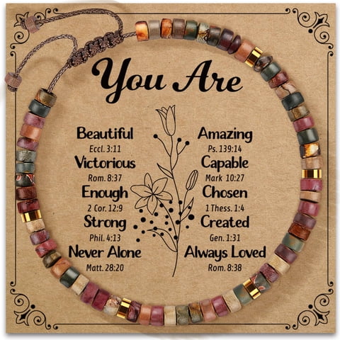 Inspirational Gifts Bracelets for Women Healing Natural Stone Bracelets - Get Well Soon Gifts for Women Best Friends Sister Girls