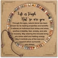 thumbnail image 1 of Inspirational Gifts Bracelets for Women Healing Natural Stone Bracelets - Get Well Soon Gifts for Women Best Friends Sister Girls - Life is Tough But So are You Bracelet, 1 of 7