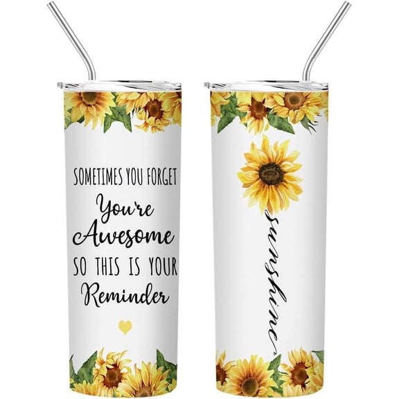 Inspirational Gifts For Women, Best Friend, Coworker,Sister,Daughter,Women Tumbler Cup, Birthday Graduation Thank You Motivational Gifts For Women,Vacuum Insulated Tumbler with Lid Straw 20oz