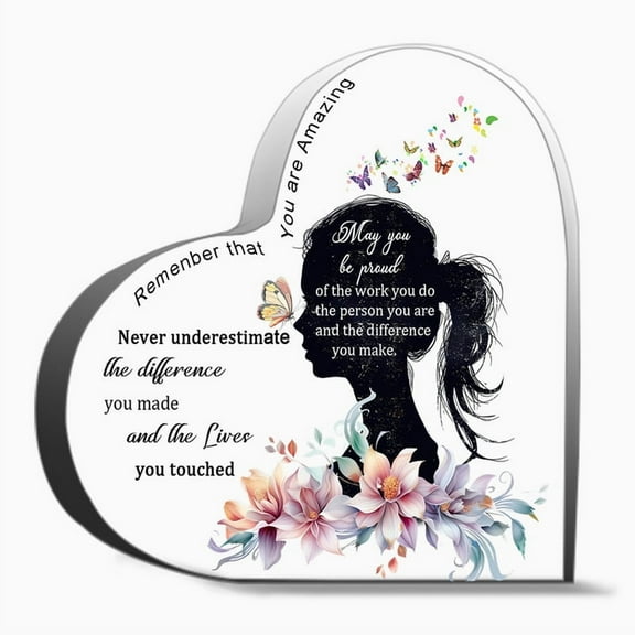 Inspirational Gifts For Women Friends Thank You Gifts Bestie Gifts For Women Friendship 3.9 X 3.9 In Acrylic Herat ,Friend Gifts For Women Birthday