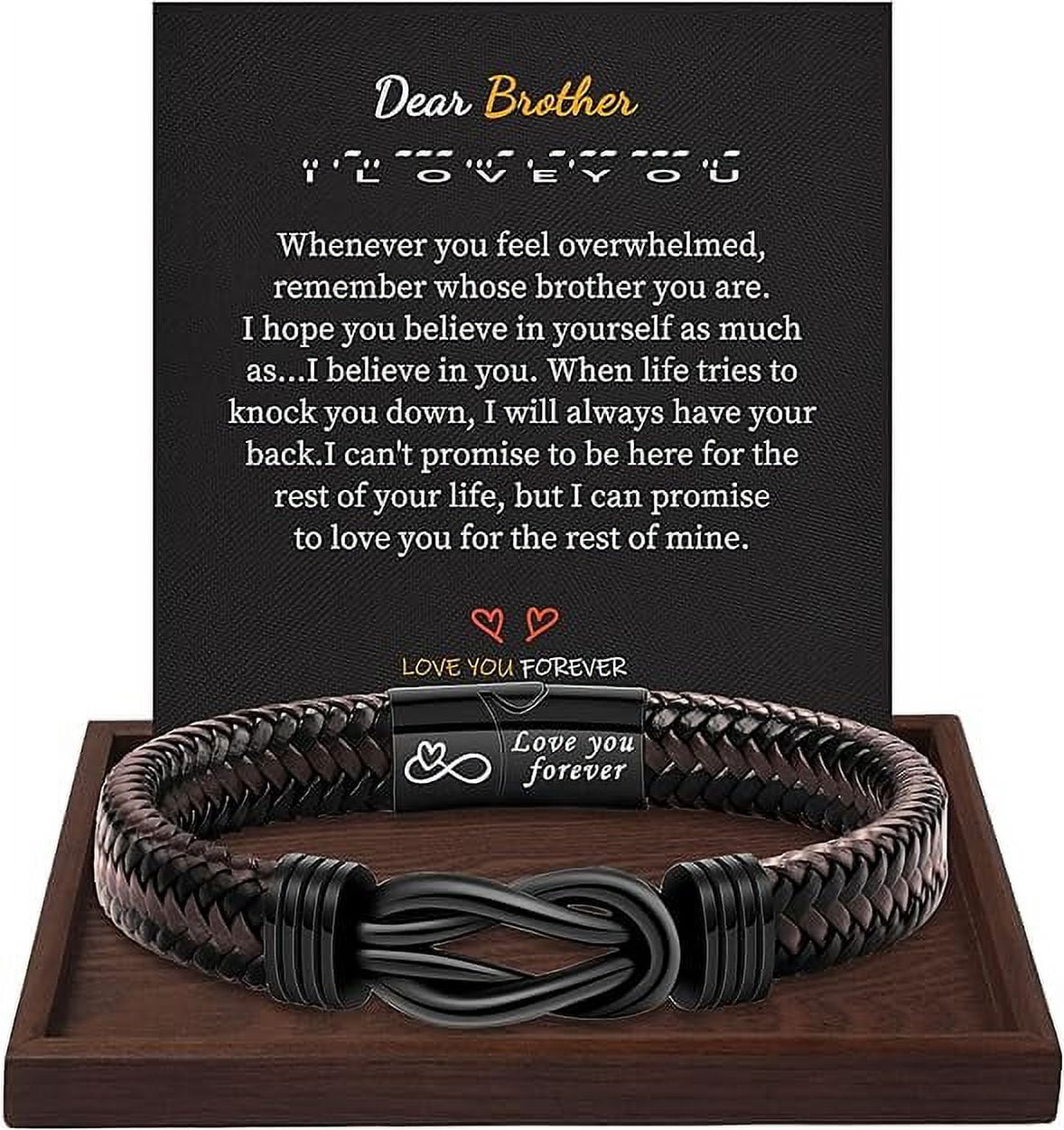 Morse Code Bracelet For Men - Adjustable Leather Cuff With Secret Message - Birthday & Fathers Day Gift