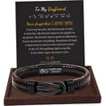 thumbnail image 1 of Inspirational Gifts For Men Morse Code Bracelets Mens Bracelets Birthday Annivesary Gifts Graduation Fathers Day Adjustable Leather Cuff Bangle Motivational Jewelry Stocking Stuffers For Men[Z1713], 1 of 2