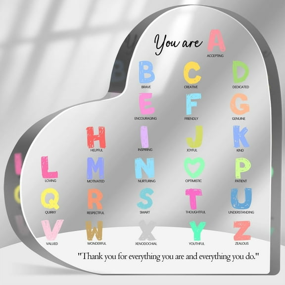 Inspirational Gifts Sign for Women Men, Thank You Gifts for Friends Coworkers Colleagues Boss Volunteer, Motivational Office Table Desk Sign Acrylic, Appreciation Keepsake