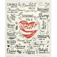 thumbnail image 1 of Inspirational Gifts for Women, Bed Flannel Plush Blankets Throws, Get Well Motivational Gifts for Friends, Coworkers, Sisters on Birthday, Christmas (50"x 60"), 470 GSM, Big Hug, Beige, 1 of 5